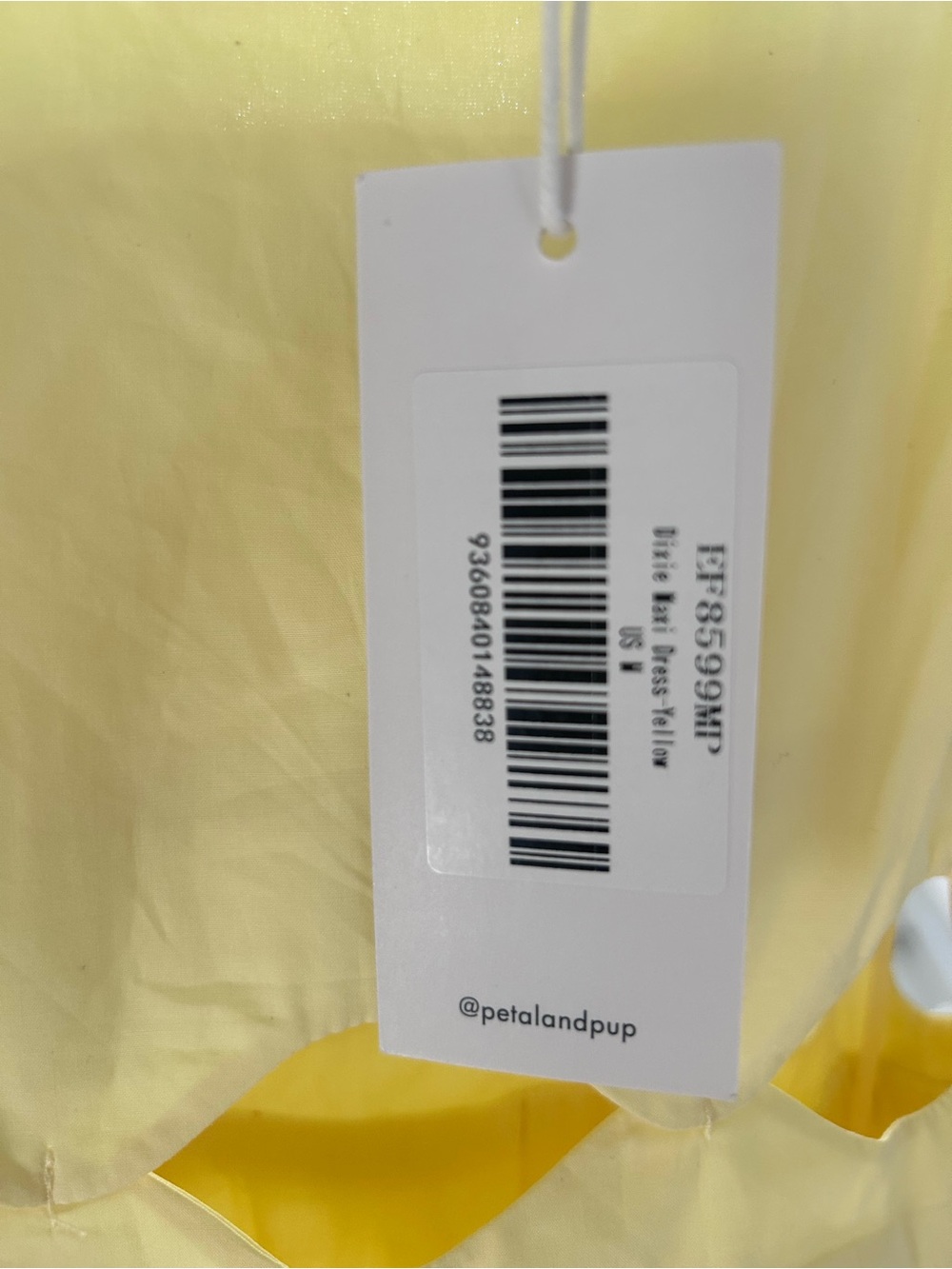 NWT. Petal & Pup Women’s Butter Yellow Scallop-Trim Sundress. Size Medium - Picture 4 of 4